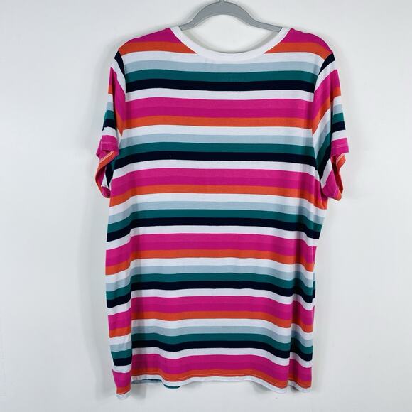Torrid Plus Size 1X Striped Super Soft Knits Crew Neck Tee T-Shirt Top - Picture 3 of 6
